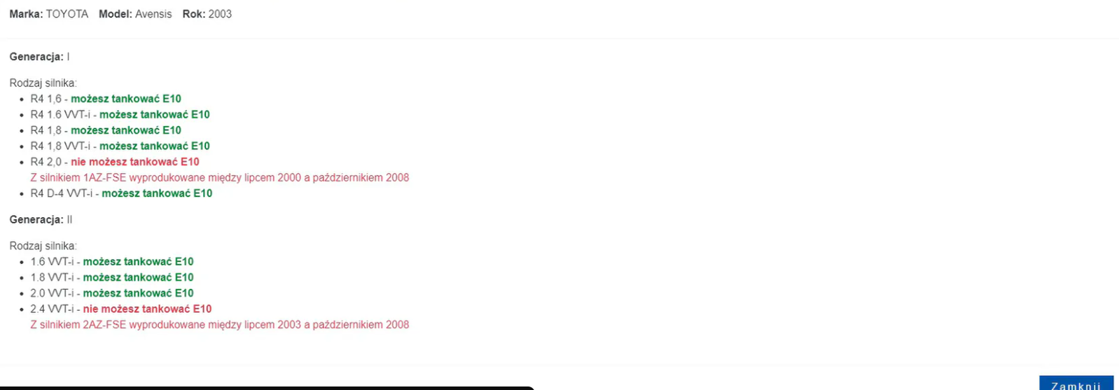 Toyota avensis zrzut autokult