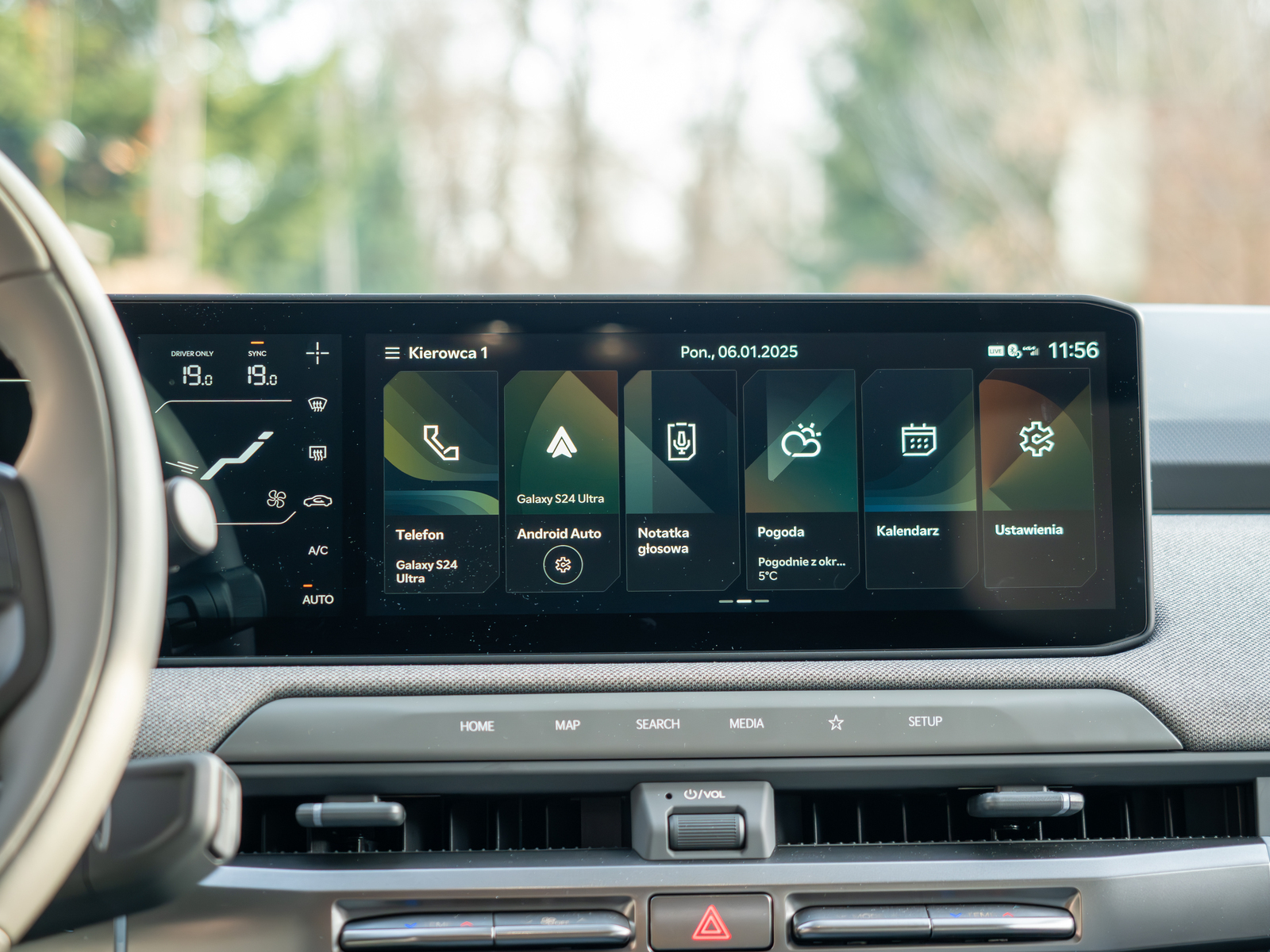 KIA EV3 kokpit i ekran