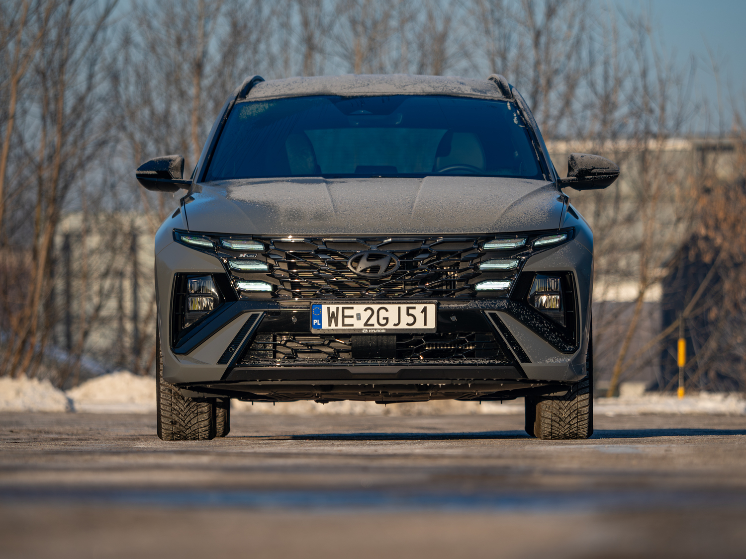 Hyundai Tucson PHEV po liftingu maska, nowy grill, reflektory LED