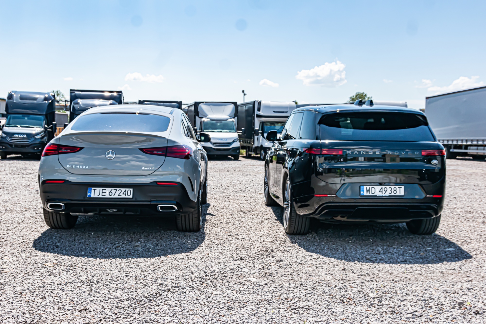 Range Rover Sport vs Mercedes GLE Coupe tył