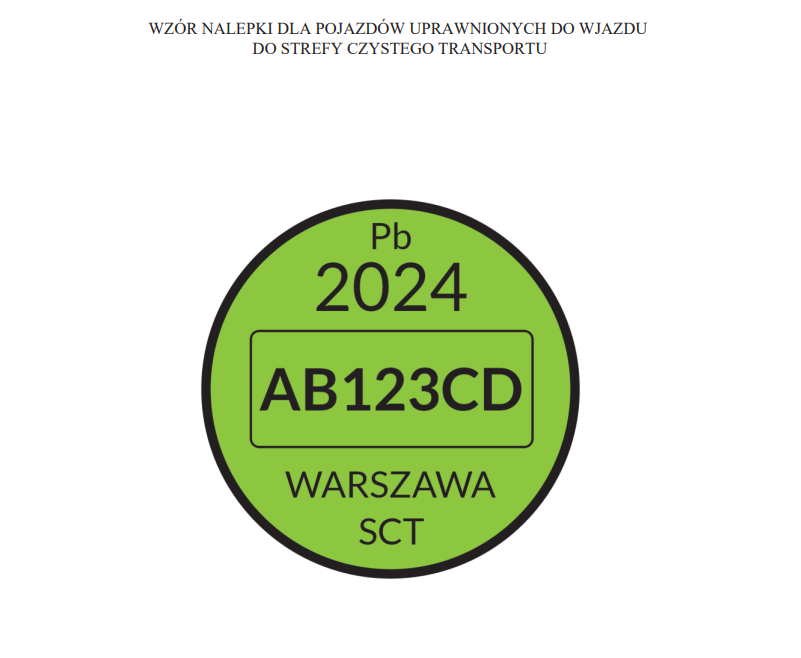 Nowy wzór naklejki SCT Warszawa
