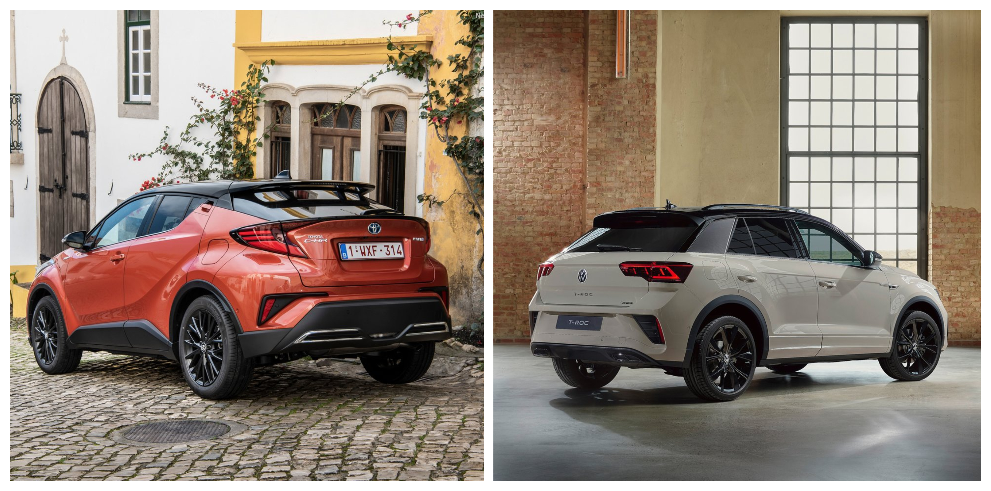 Toyota C-HR Hybrid 2022 vs VW T-Roc 2022